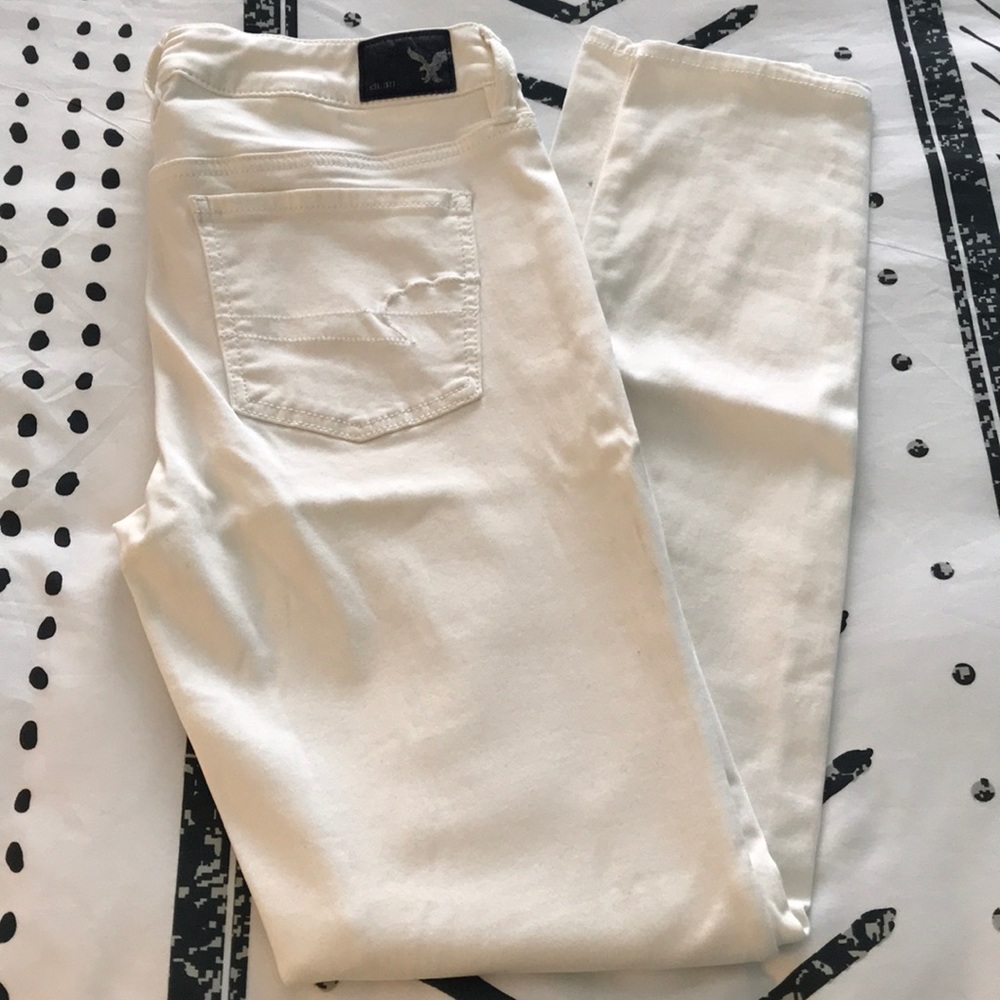 American Eagle White Super Stretch Jegging Jeans
